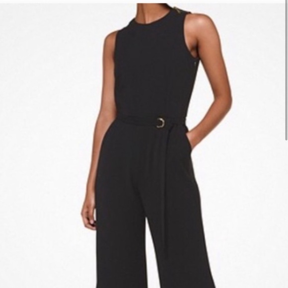 MICHAEL Michael Kors Pants - NWT MICHAEL Michael Kors Cropped Belted Jumpsuit with pockets